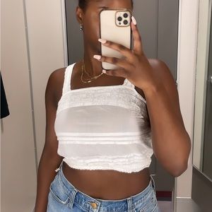 Aeropostal White Cropped Top